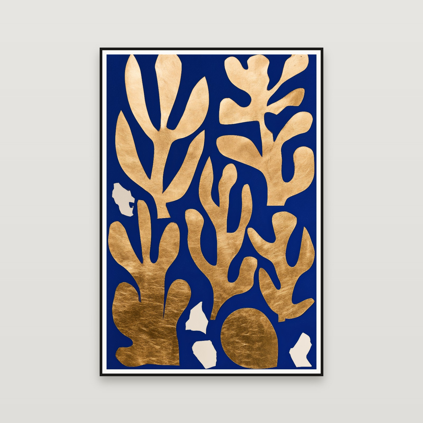 Golden Seaweed — framed on a wall