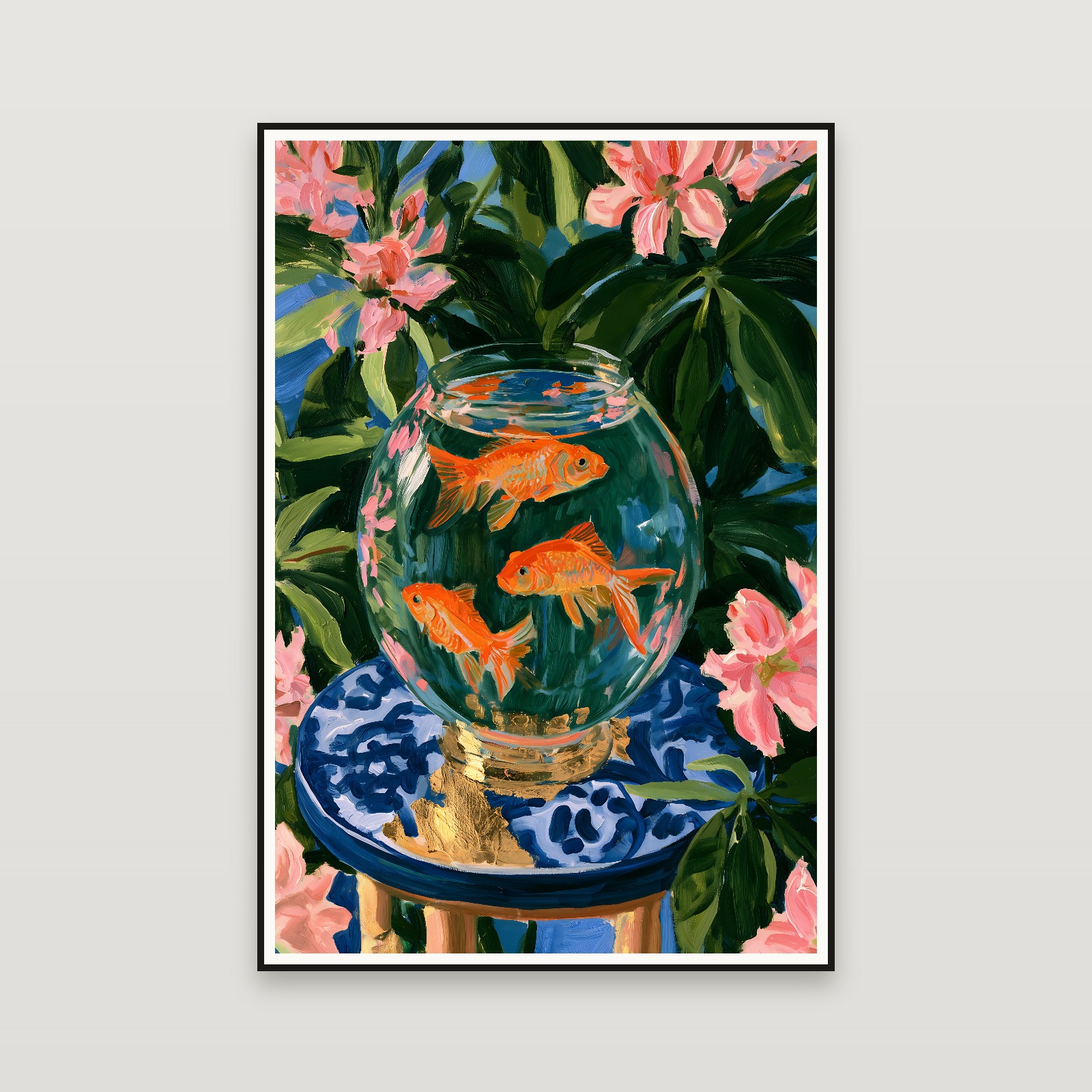Goldfish in Gold — encadré au mur