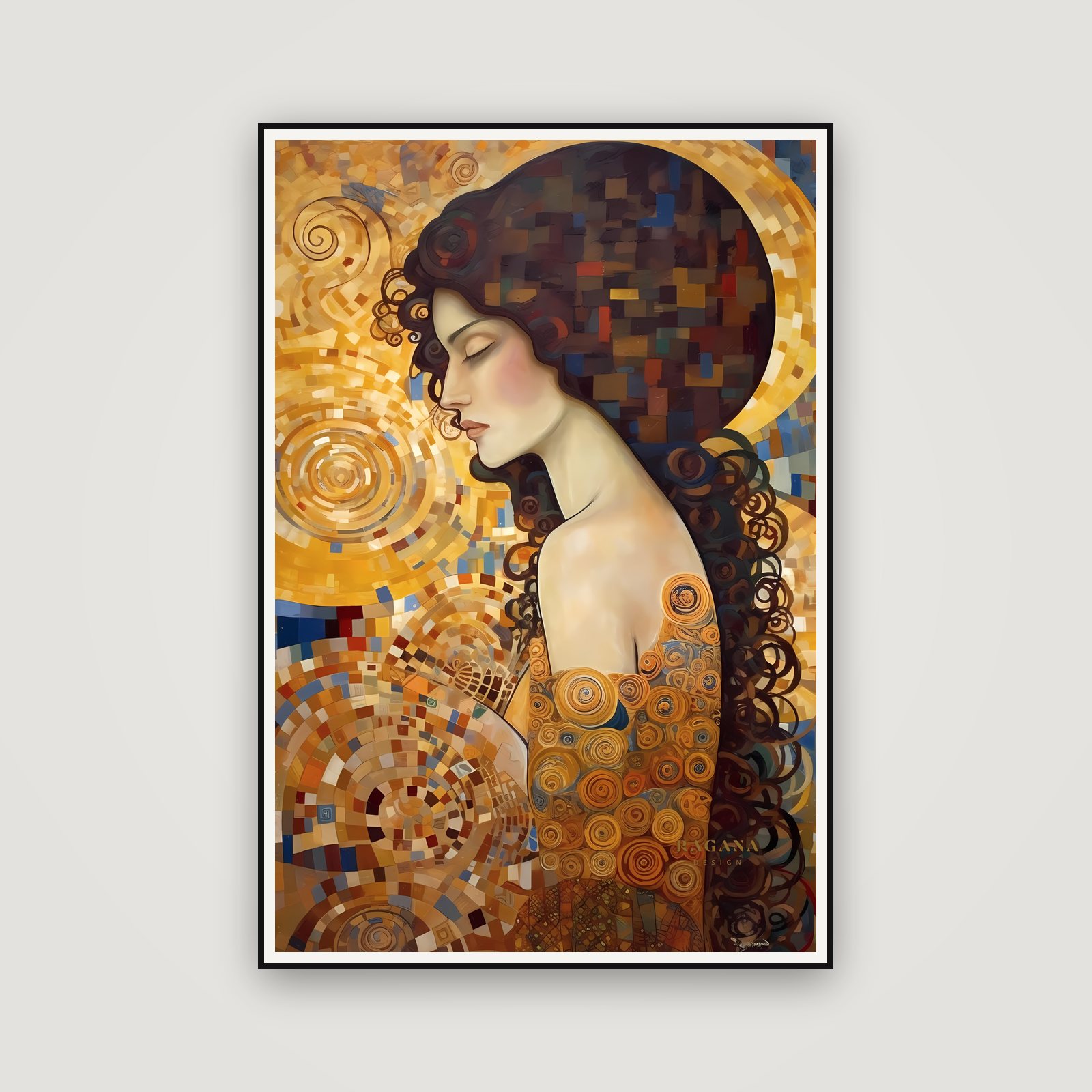 The Alchemical Embrace — enmarcada en la pared