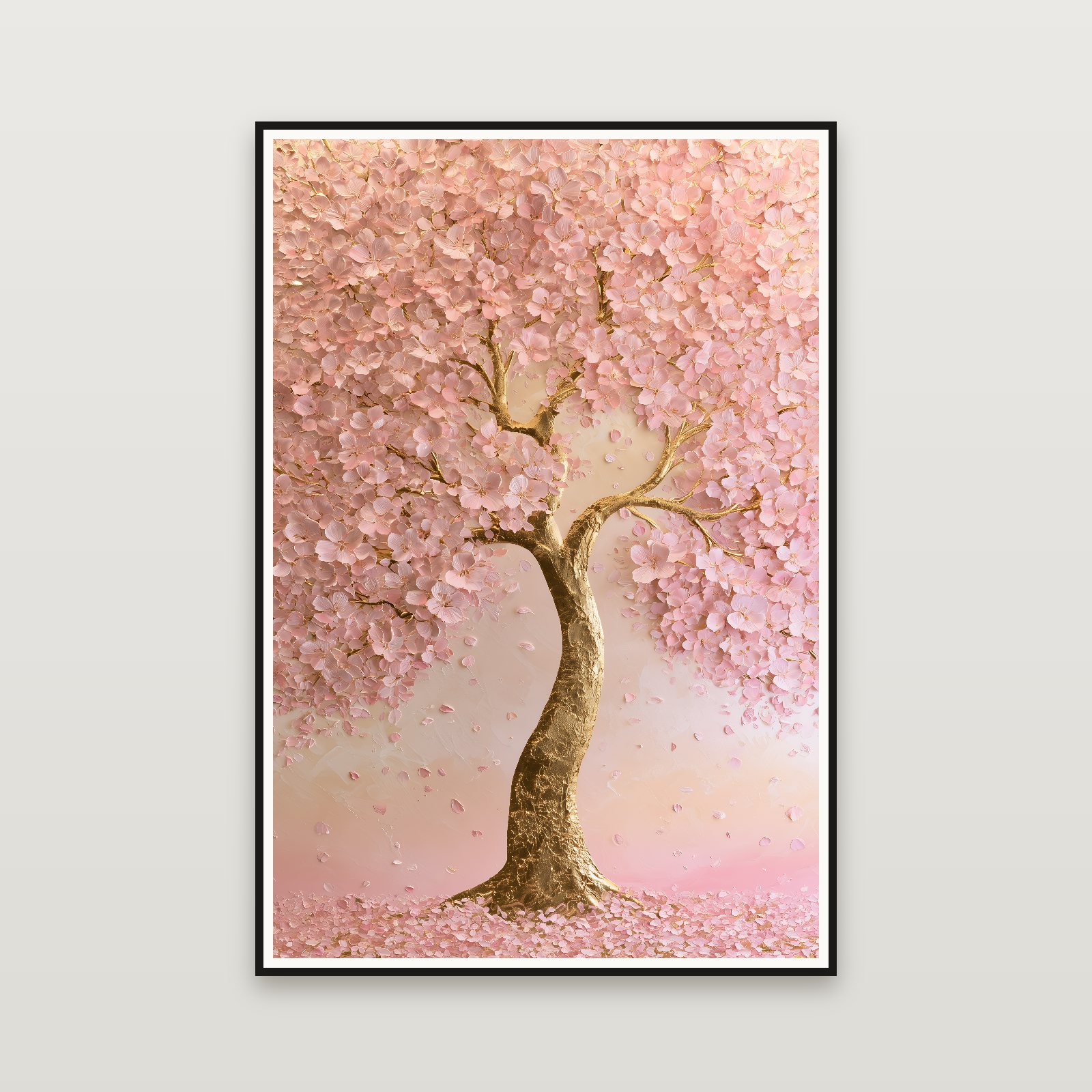 The Blossoming Tree of Life — enmarcada en la pared