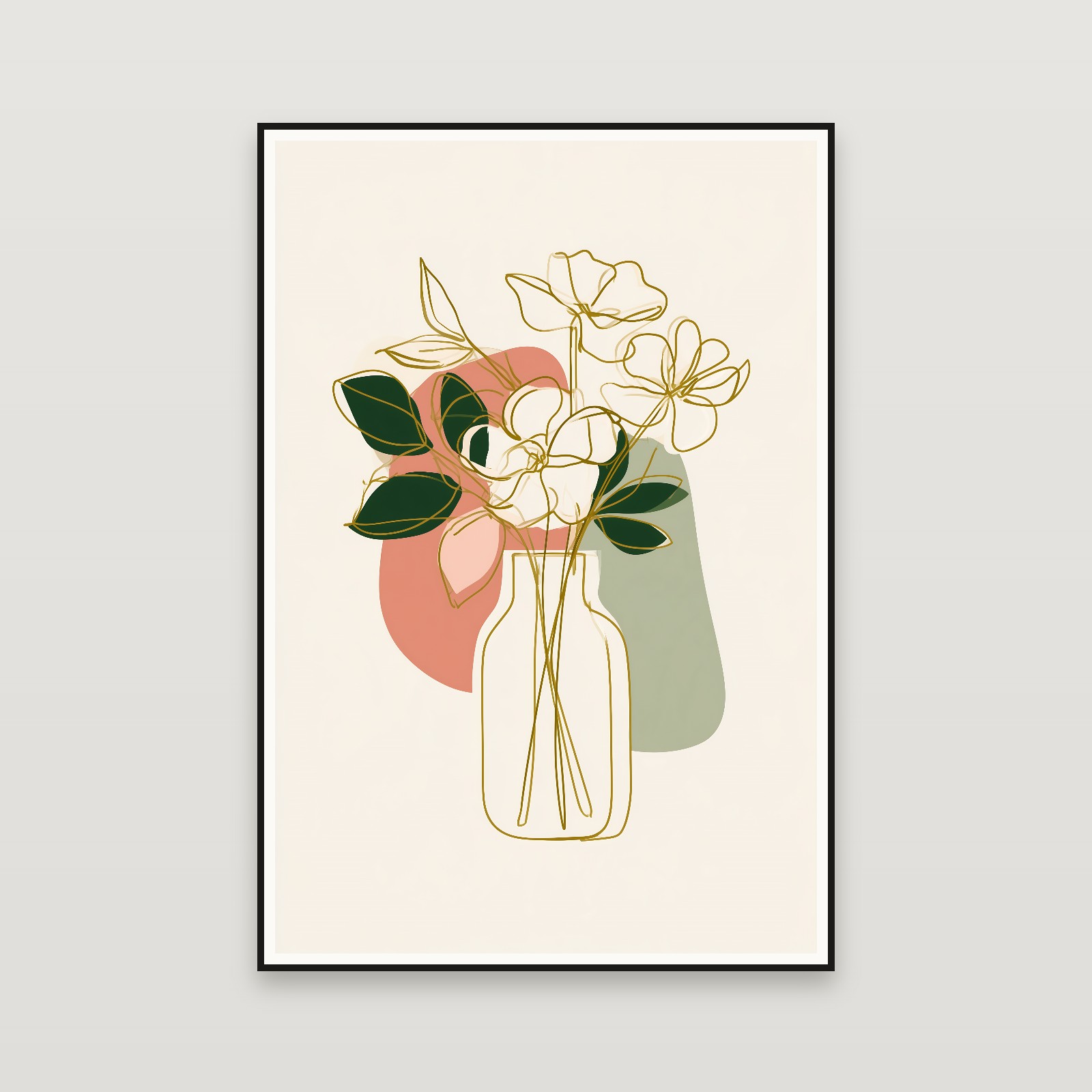 The Golden Bouquet — encadré au mur