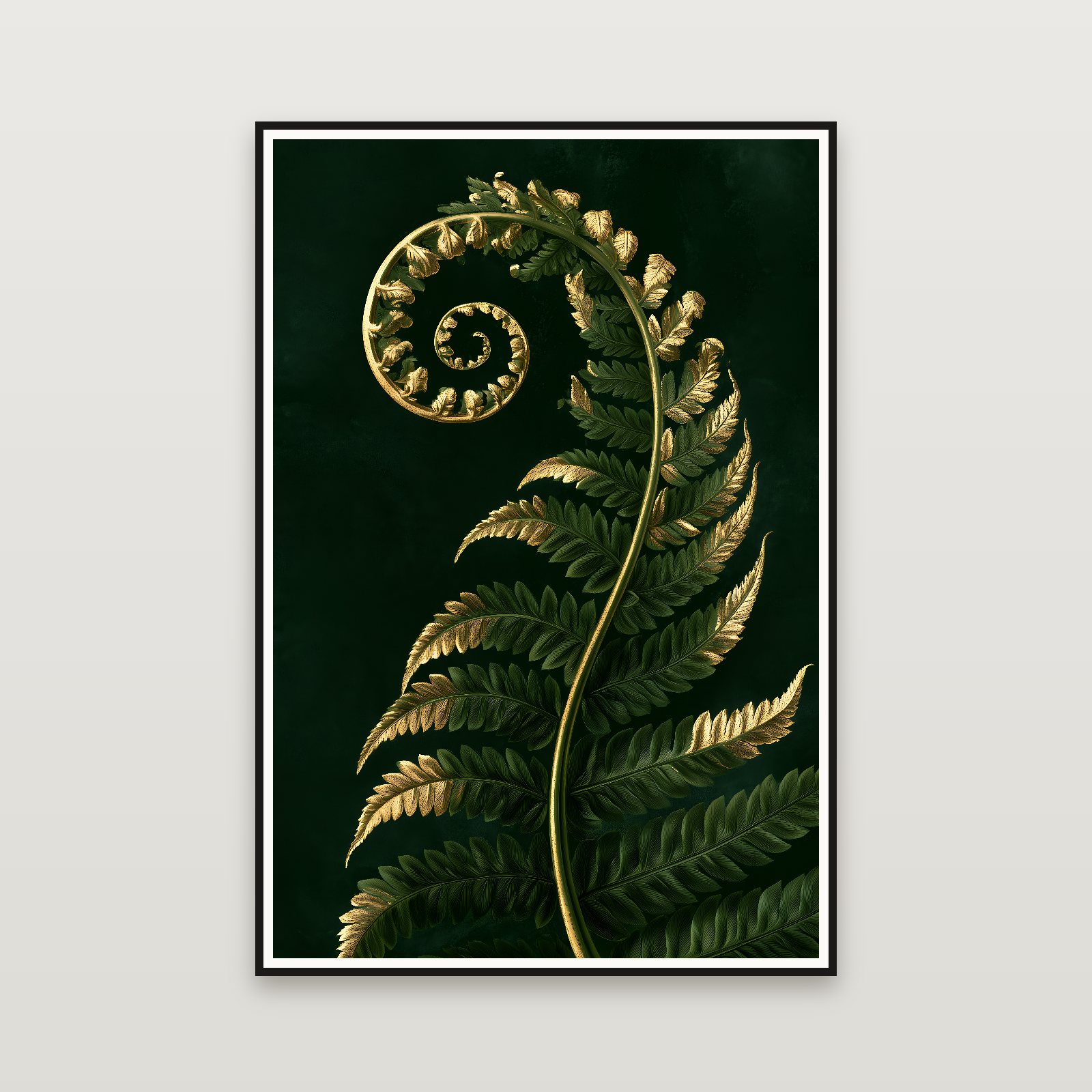 The Golden Fern — encadré au mur