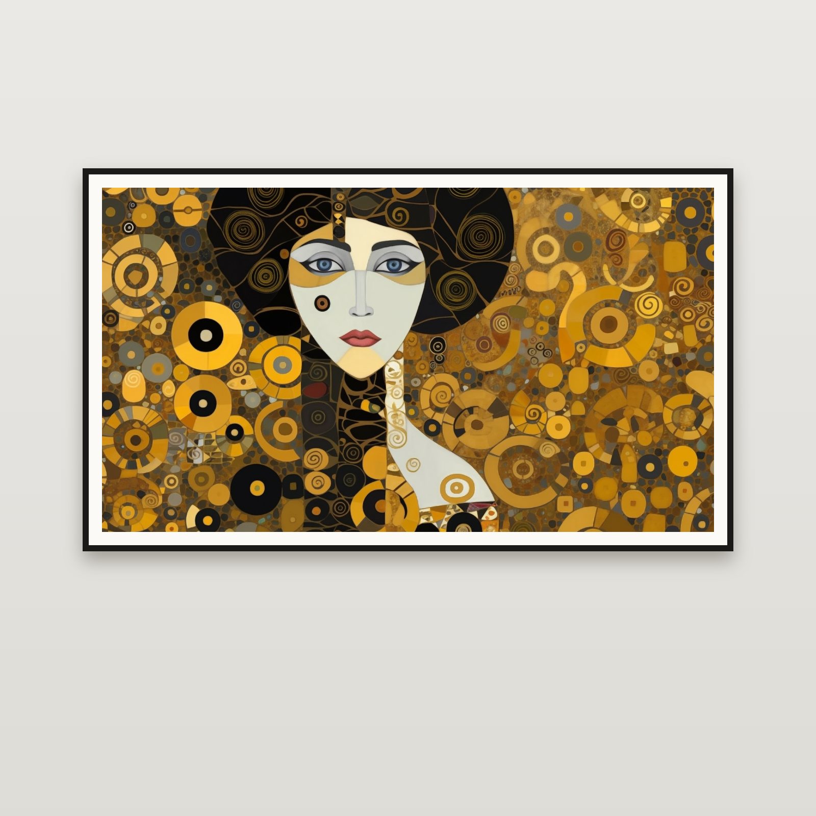 The Golden Gaze — enmarcada en la pared