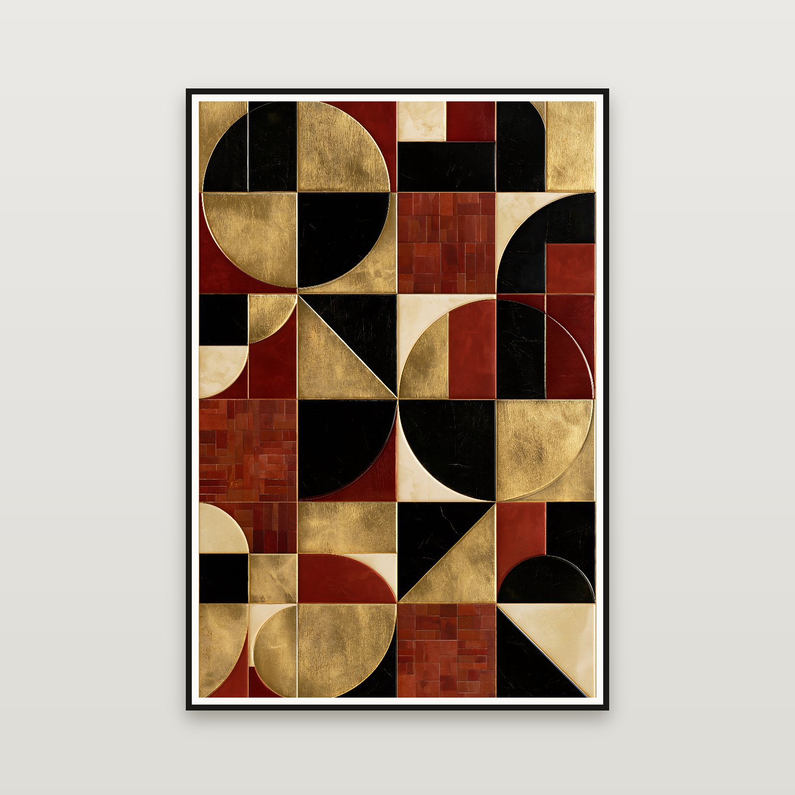 The Golden Grid — framed on a wall