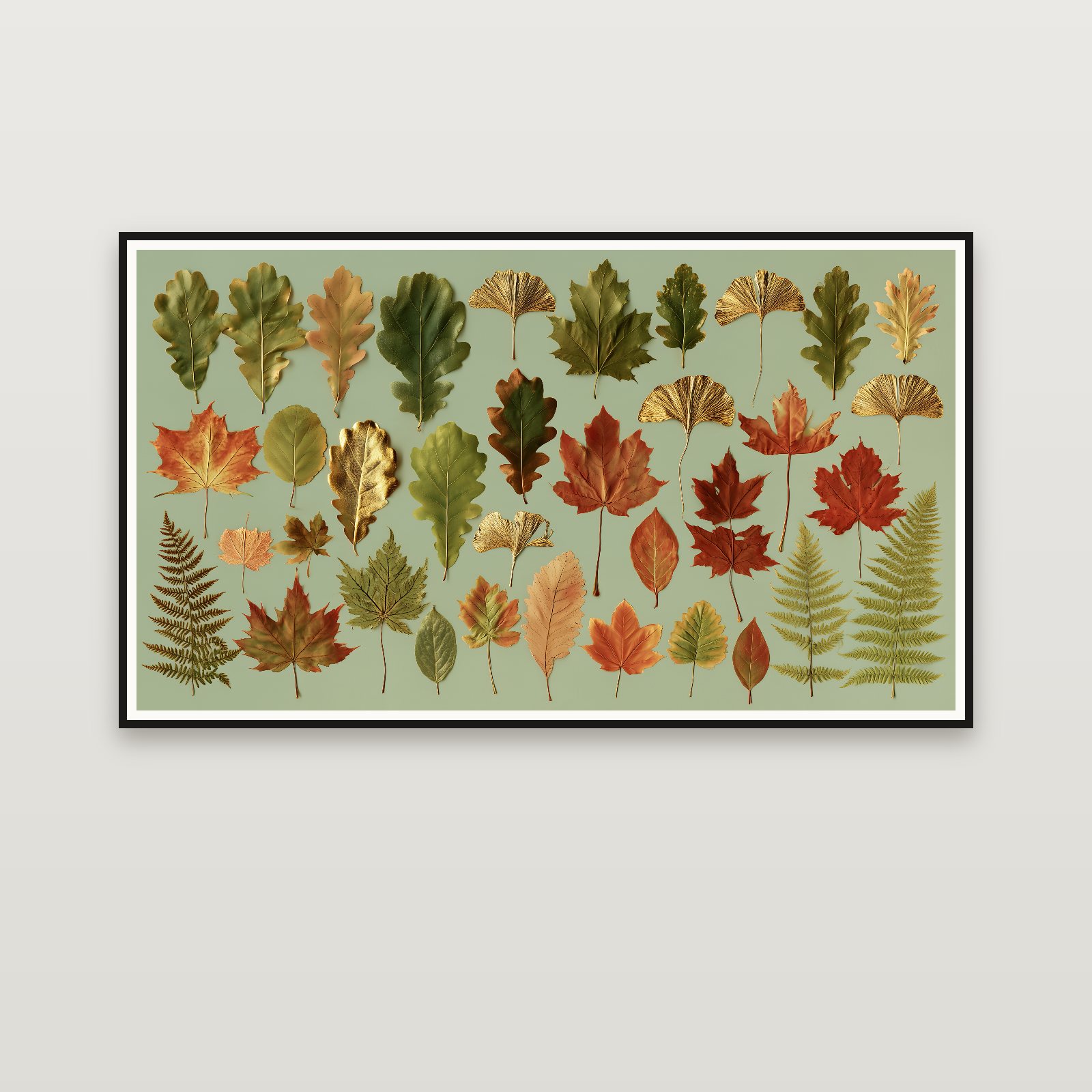 The Golden Herbarium — enmarcada en la pared