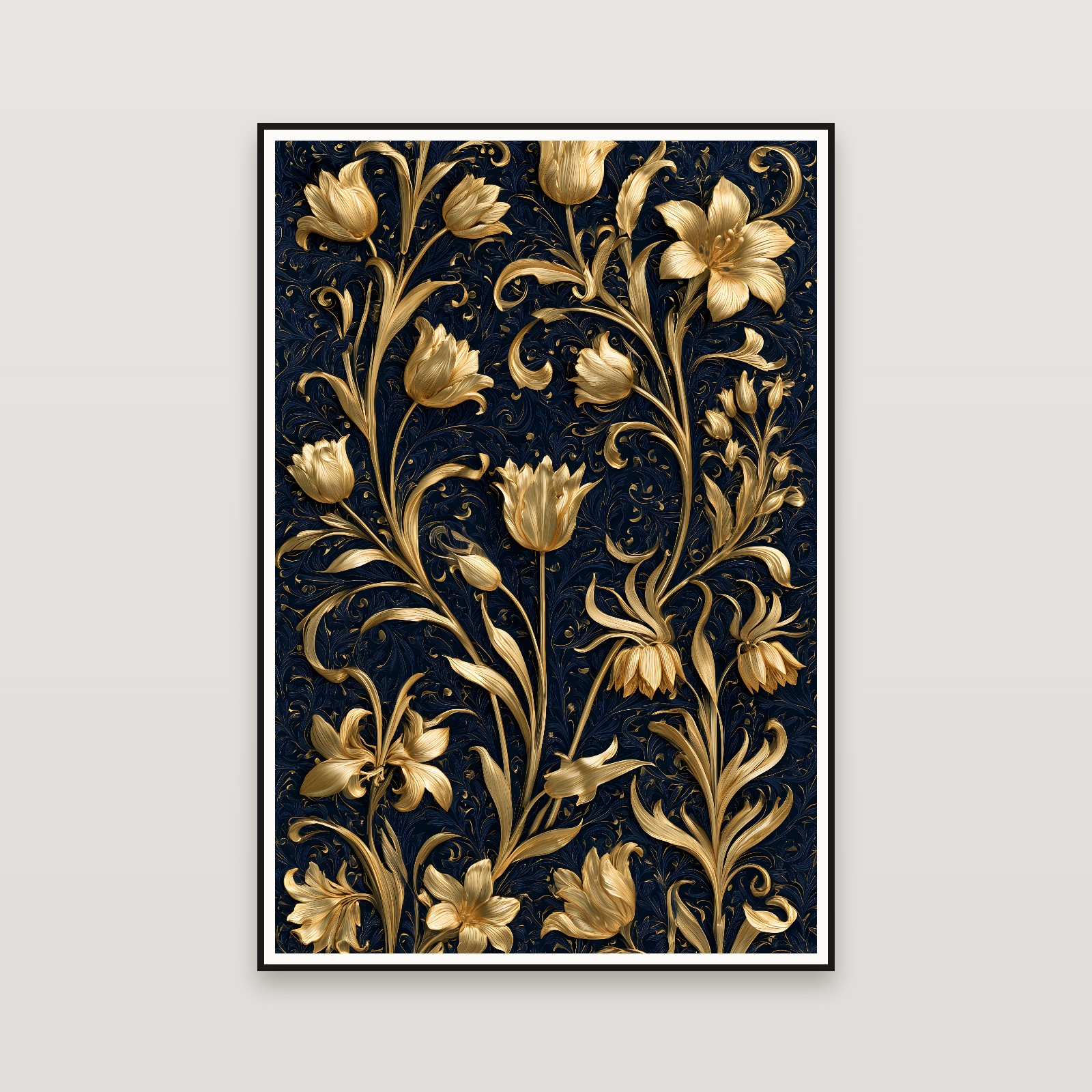 The Golden Lily — gerahmt an der Wand