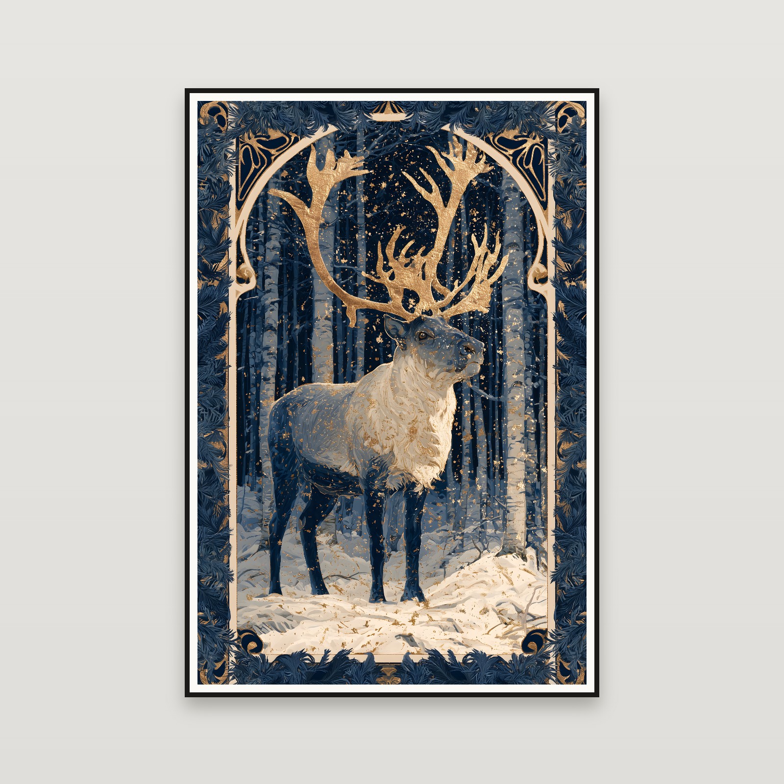 The Golden Reindeer — 額装イメージ