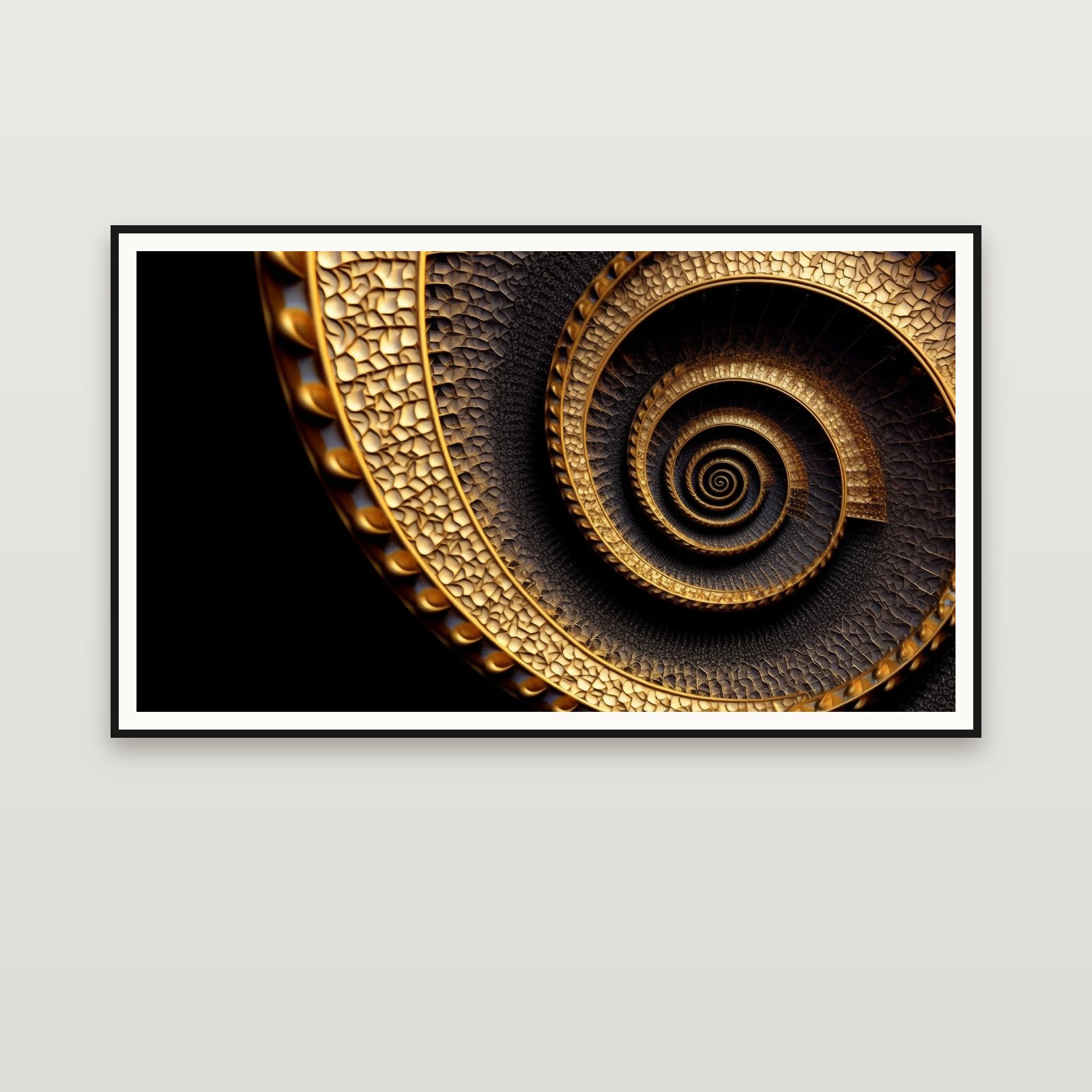 The Golden Spiral — framed on a wall