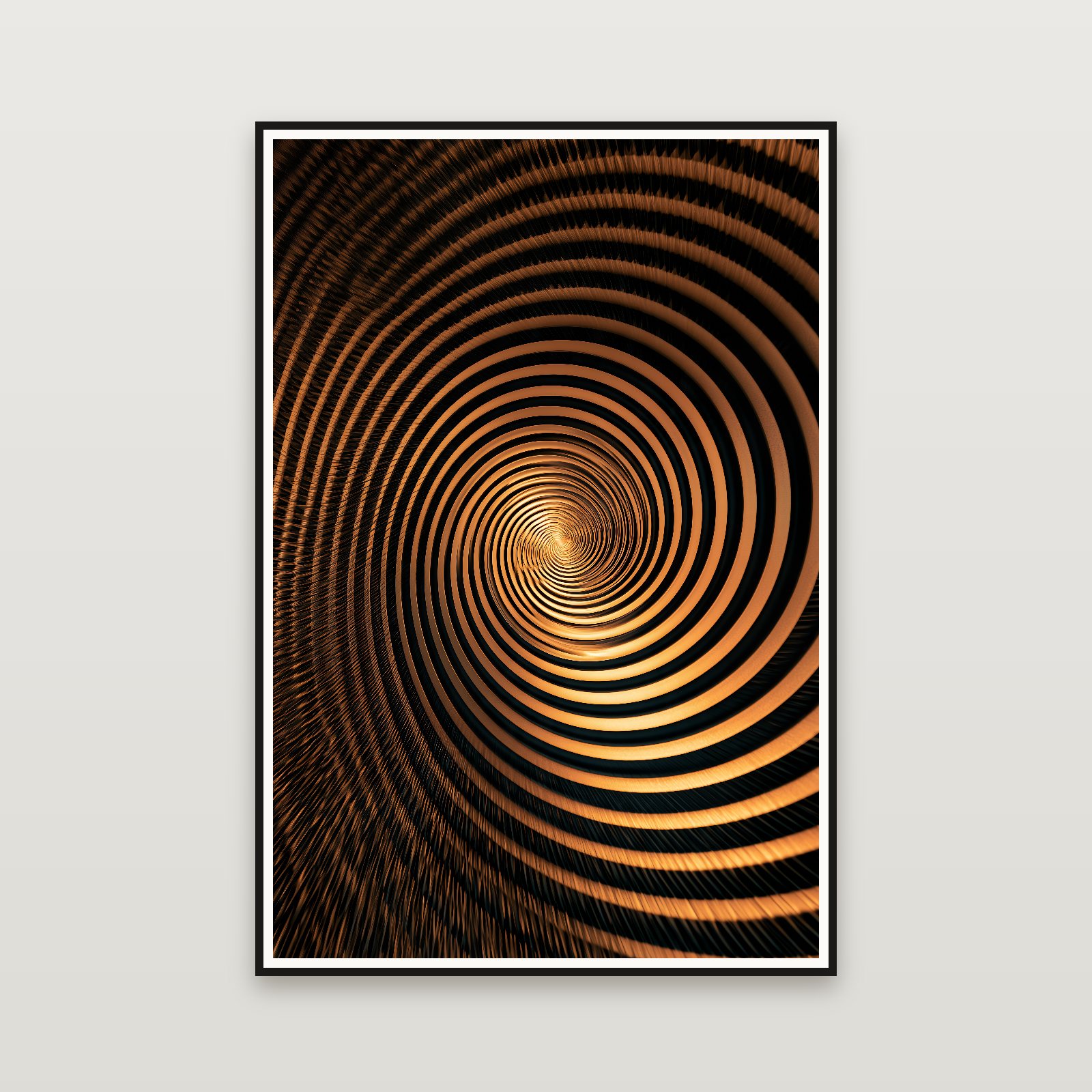 The Golden Vortex — enmarcada en la pared