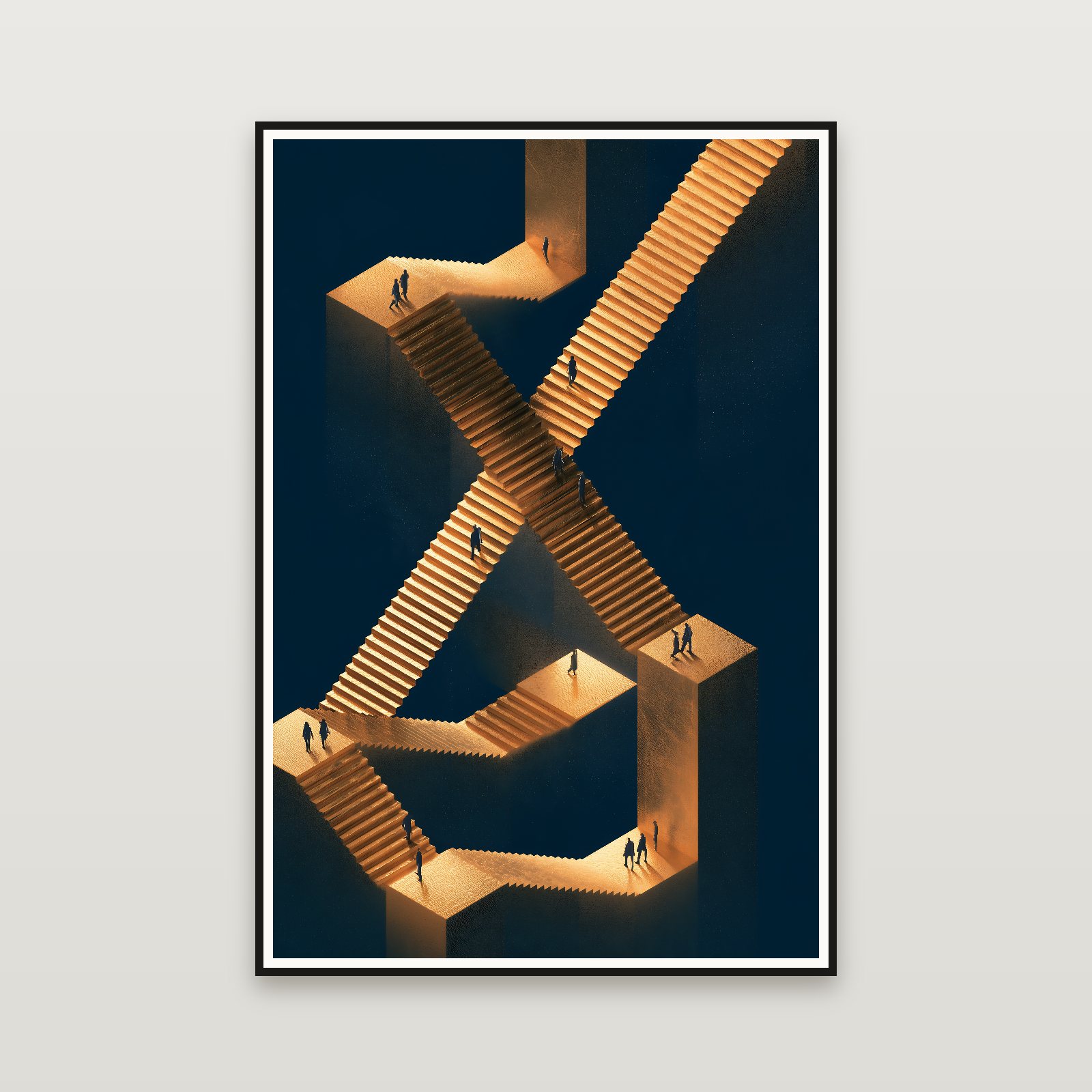 The Impossible Stairs — encadré au mur