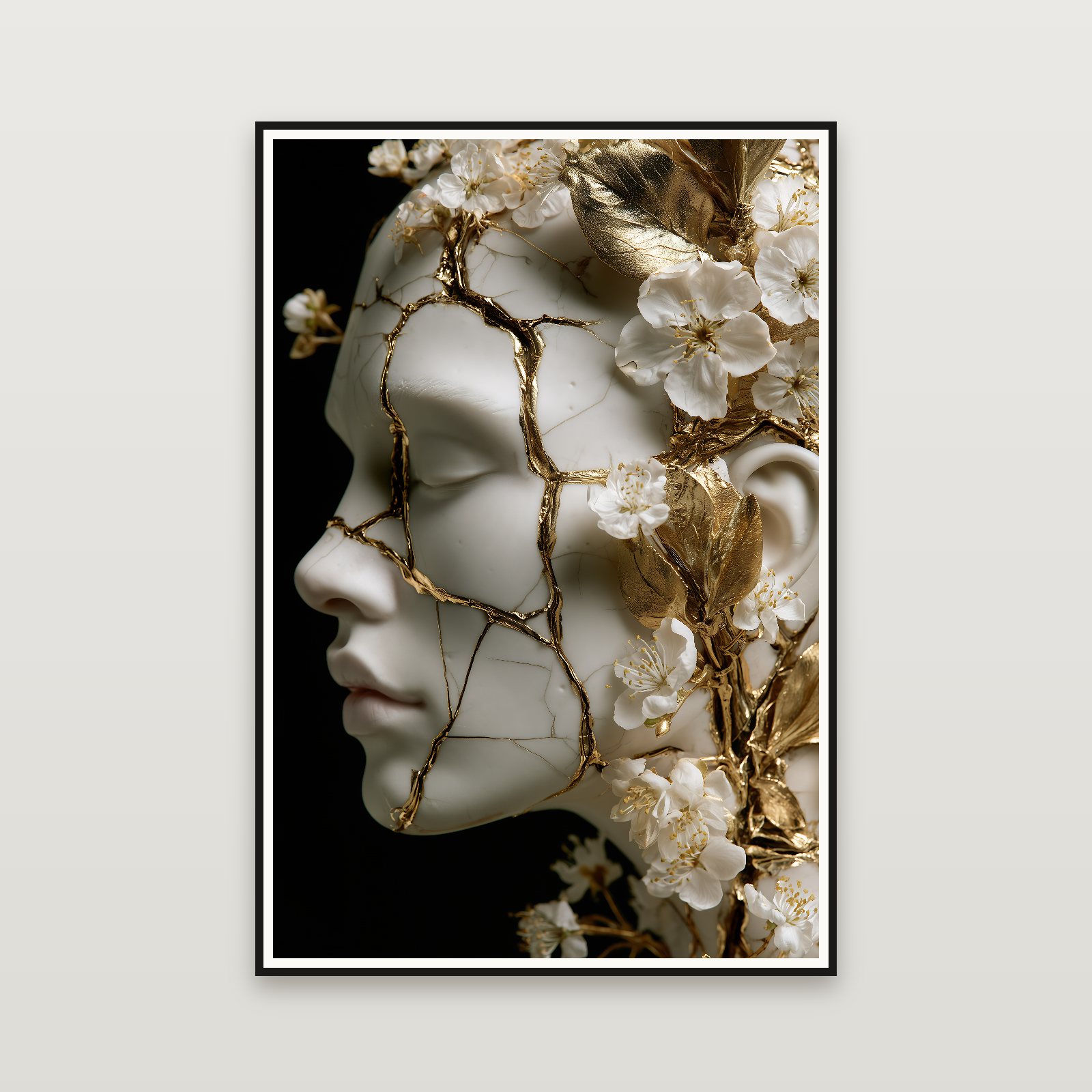 The Kintsugi Muse — encadré au mur