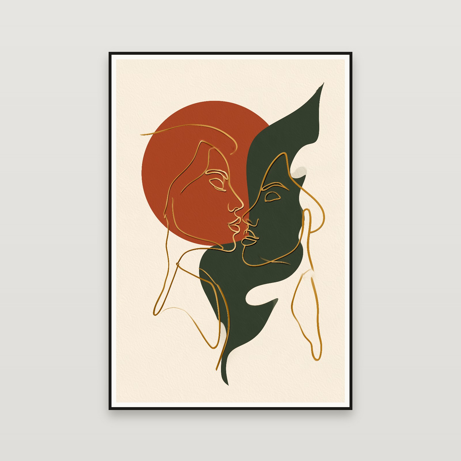 The Lovers — gerahmt an der Wand
