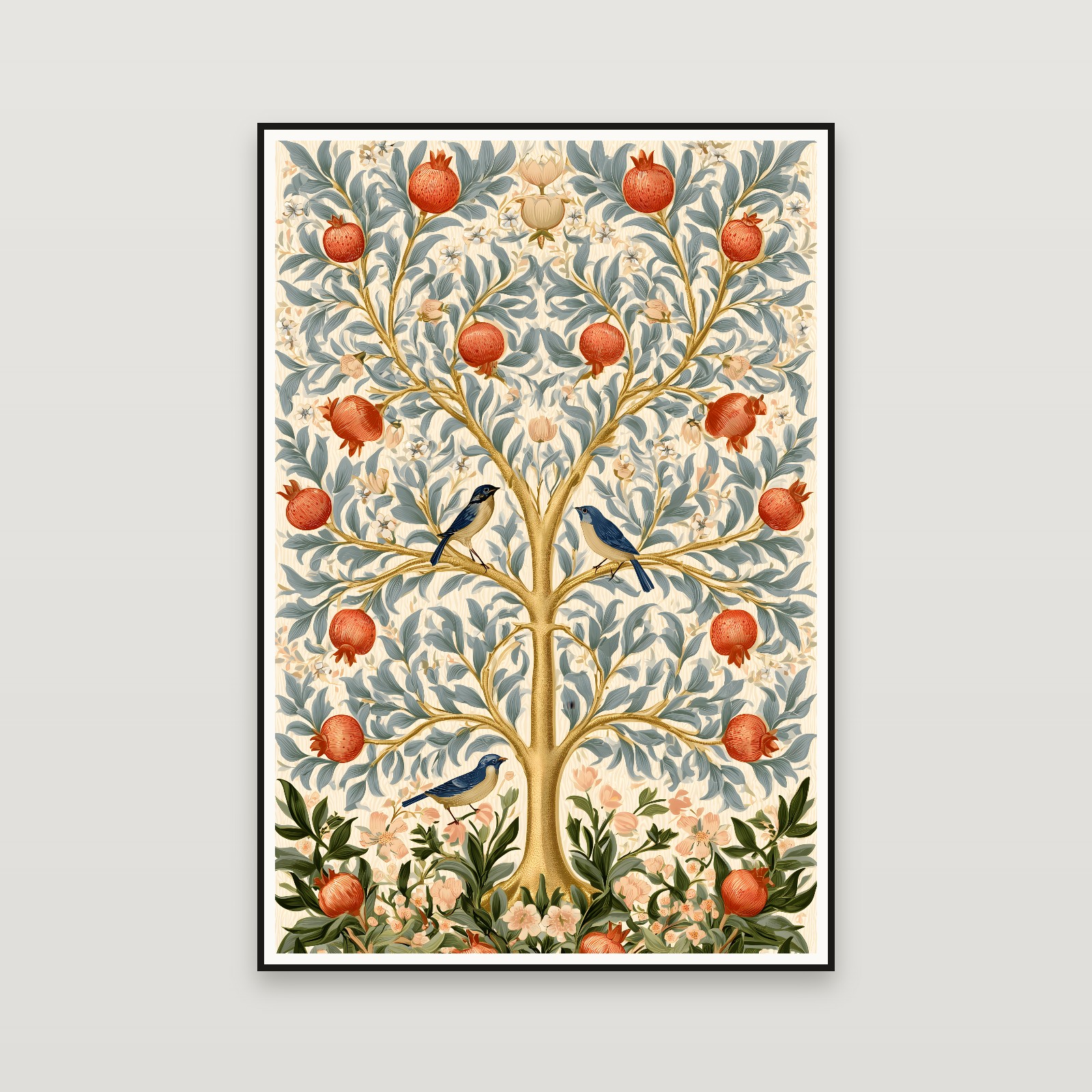 The Morris Tree of Life — framed on a wall