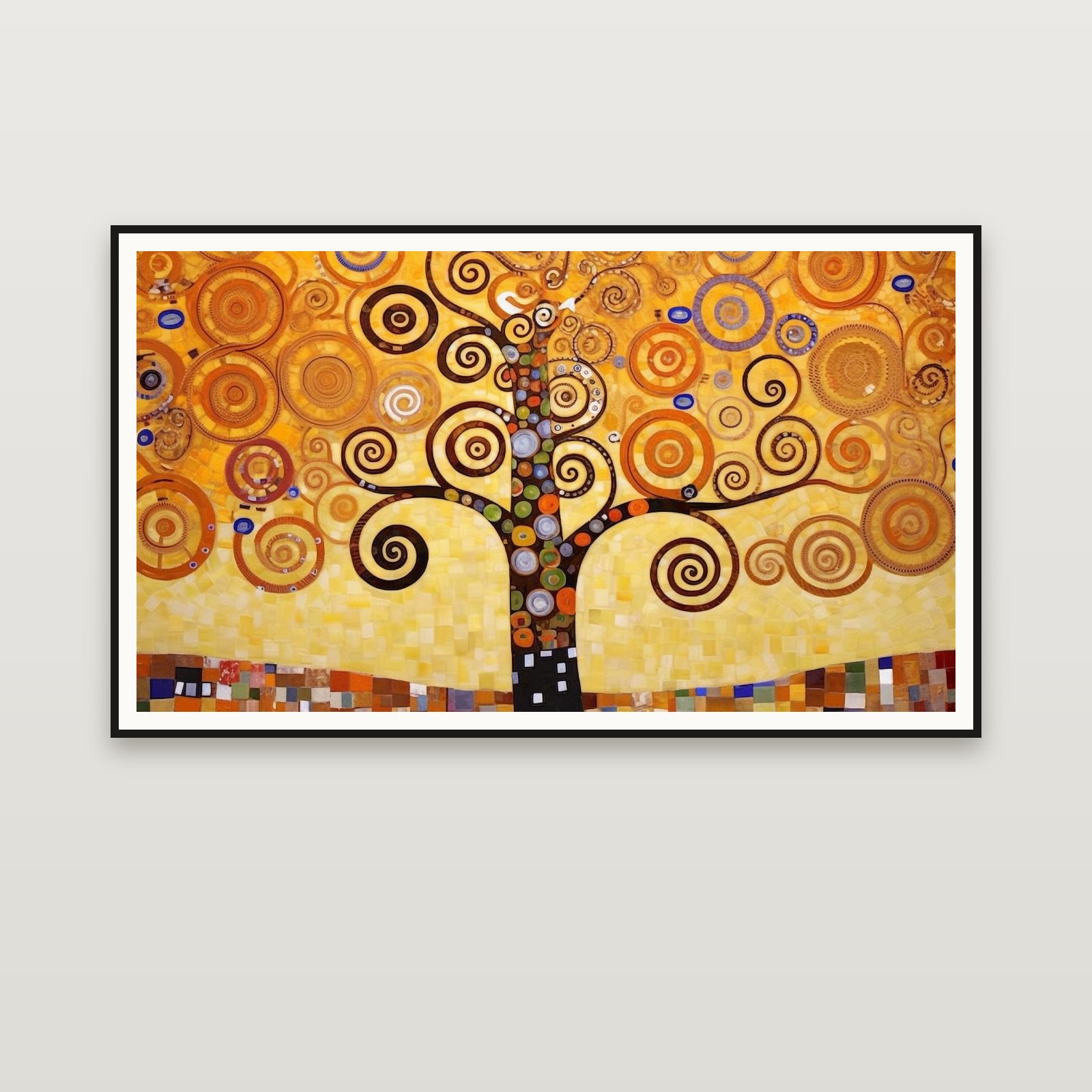 The Mosaic Tree of Life — encadré au mur