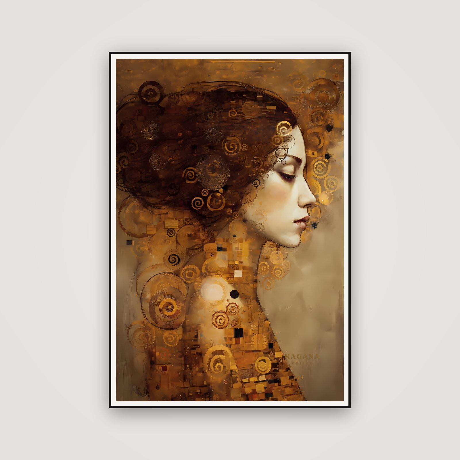 The Oracle of Silence — emoldurada na parede