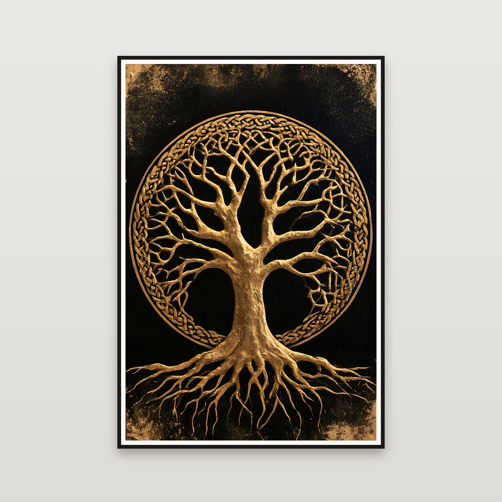 The Tree of Life Mandala — gerahmt an der Wand
