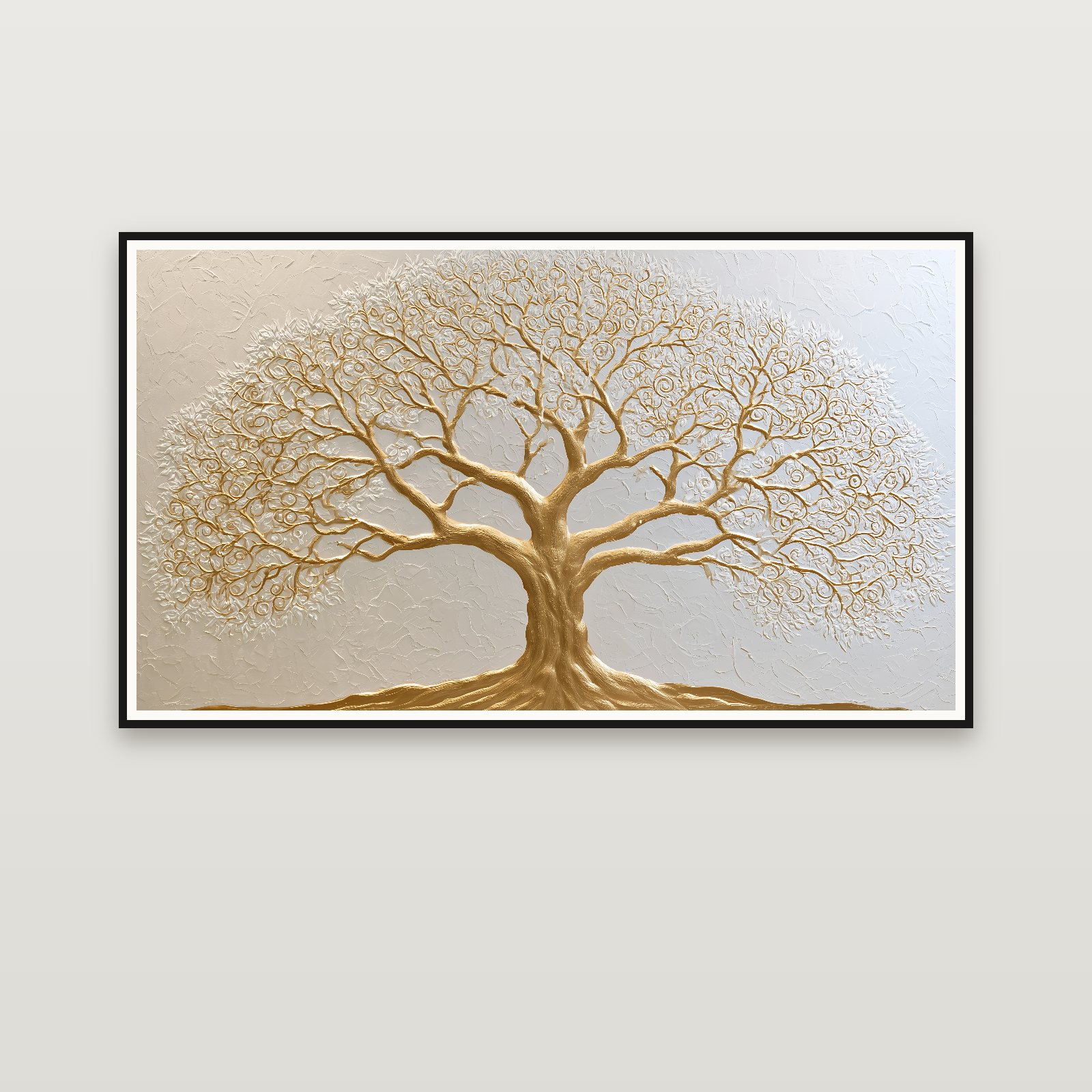 The White and Gold Tree of Life Panorama — 額装イメージ