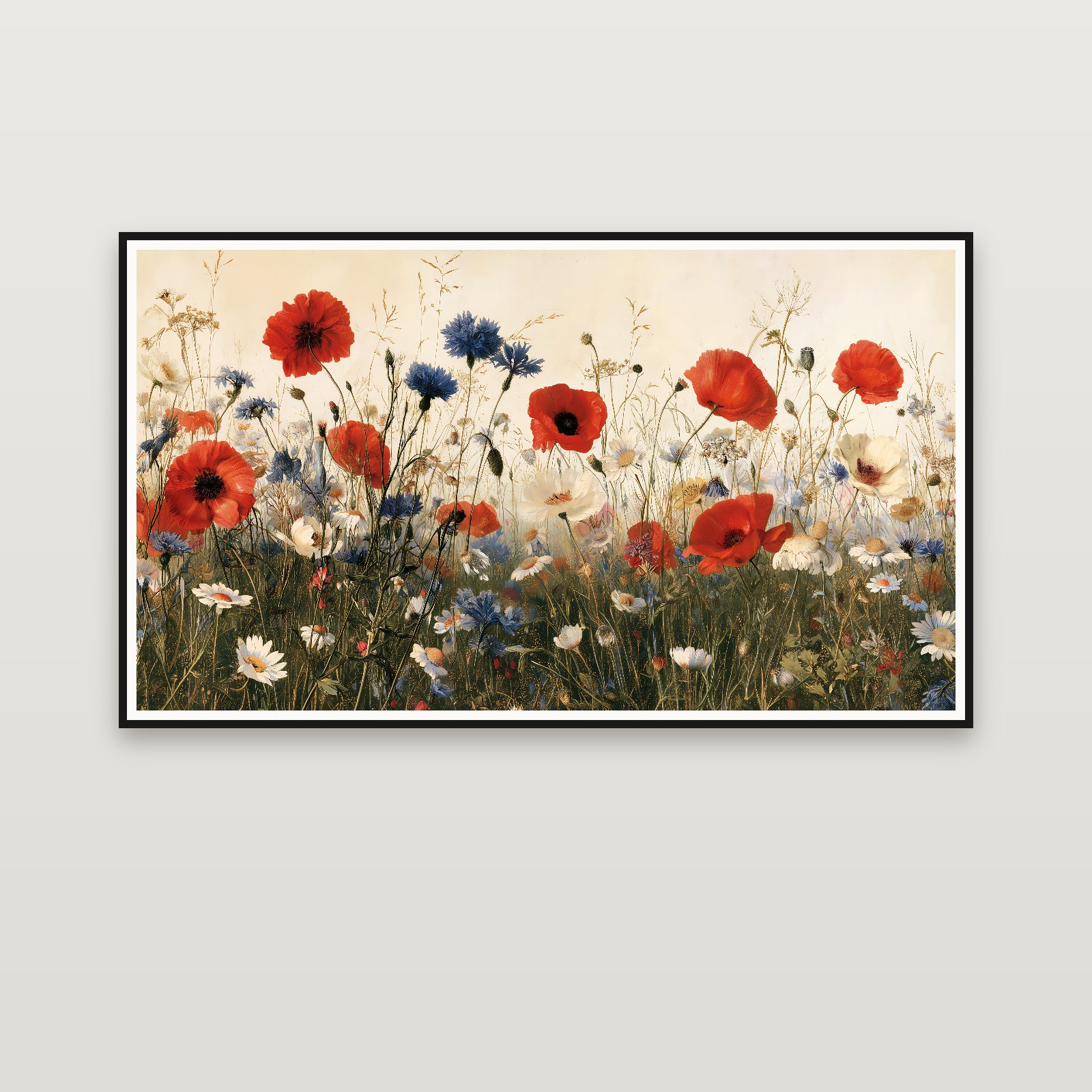 The Wildflower Meadow — framed on a wall