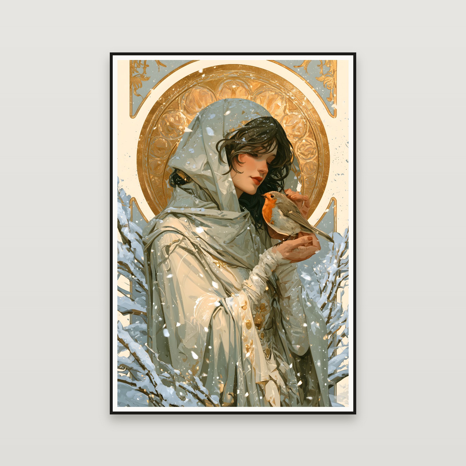 The Winter Muse — gerahmt an der Wand