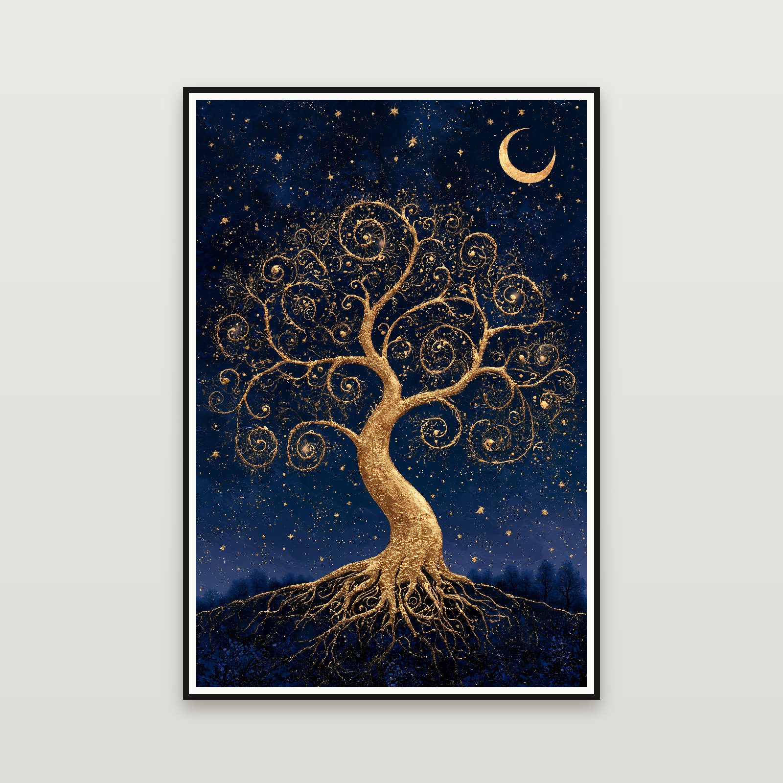 Tree of Life Under the Stars — enmarcada en la pared