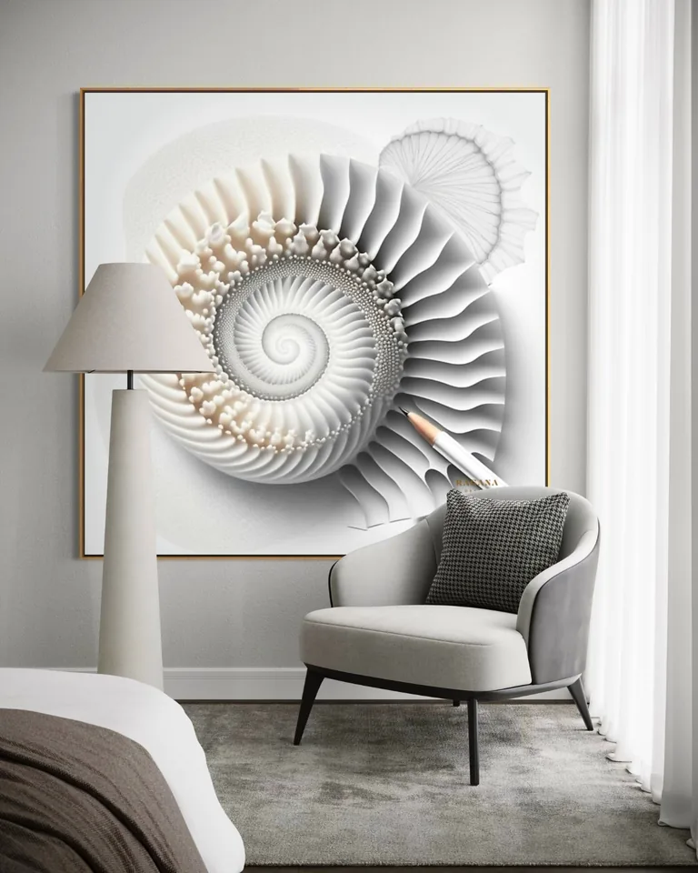 The Alabaster Origin par RAGANA Design dans une pièce douce et calme — décoration murale spa