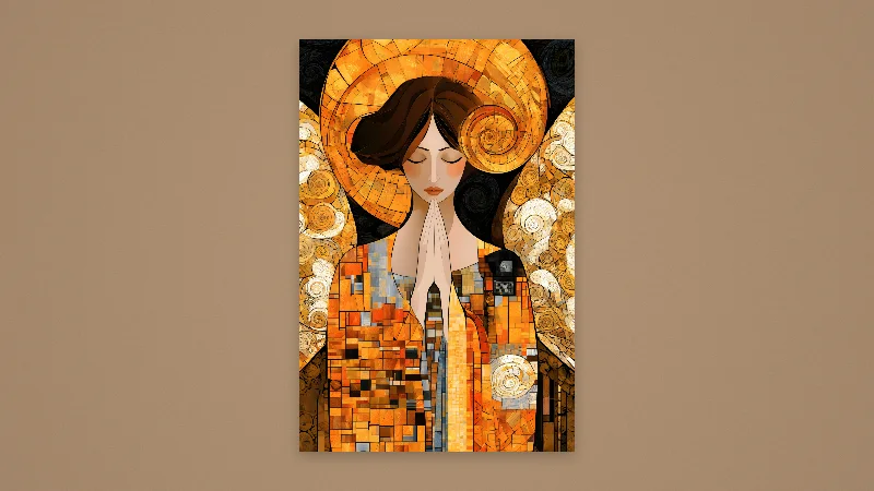 The Angel of Prayer — Samsung Frame TV art, 3840 × 2160