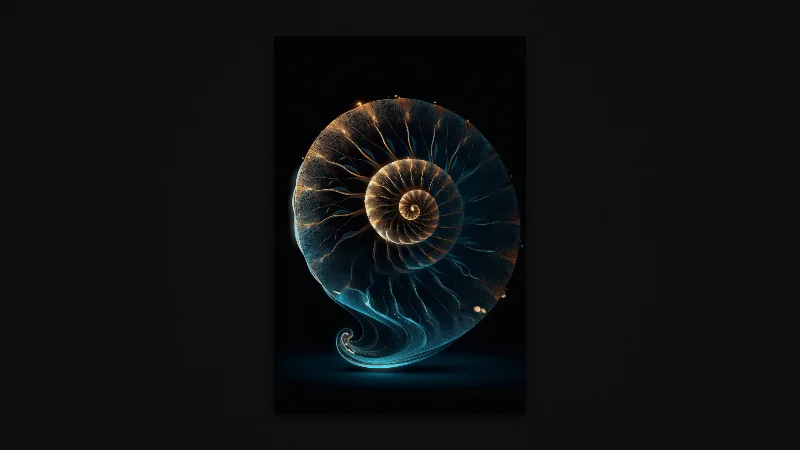 The Celestial Nautilus — Samsung Frame TV art, 3840 × 2160