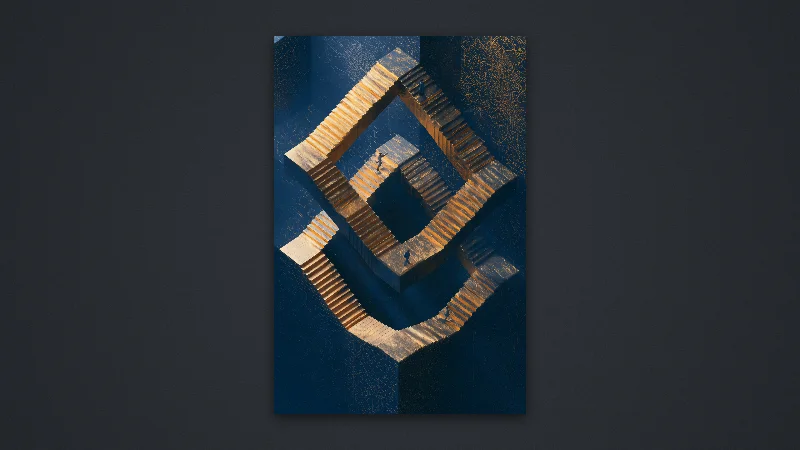 The Endless Staircase — Samsung Frame TV art, 3840 × 2160