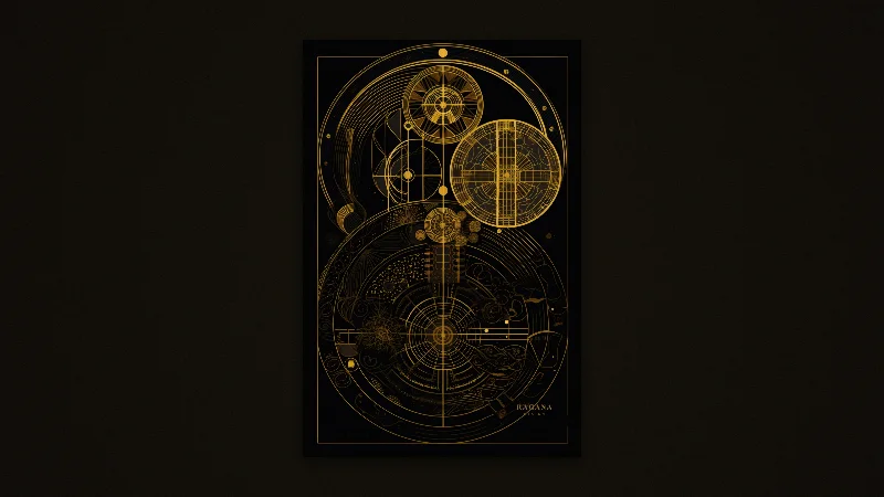 The Engineer's Astrolabe — Samsung Frame TV art, 3840 × 2160