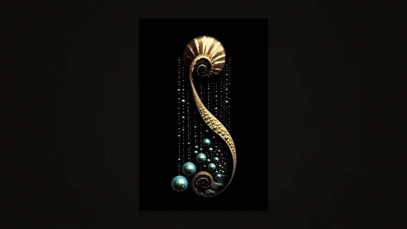 The Gilded Pendulum — Samsung Frame TV art, 3840 × 2160