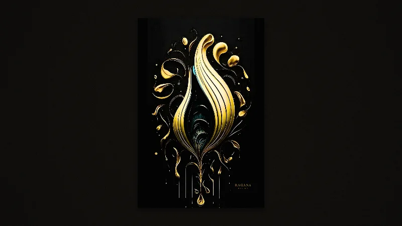 The Golden Flame — Samsung Frame TV art, 3840 × 2160