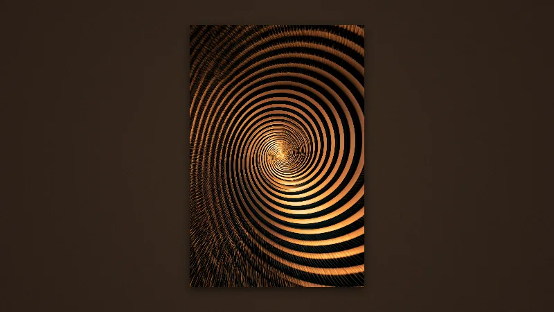 The Golden Vortex — Samsung Frame TV art, 3840 × 2160