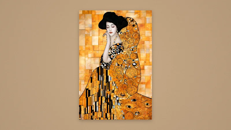 The Lady in Gold — Samsung Frame TV art, 3840 × 2160
