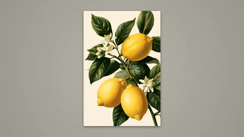 The Lemon Branch — Samsung Frame TV art, 3840 × 2160