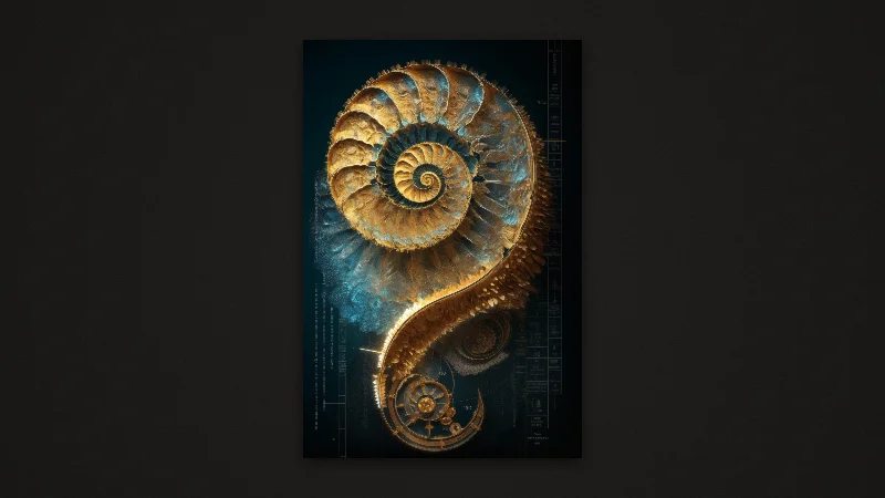 The Luminous Nautilus — arte per Samsung Frame TV, 3840 × 2160