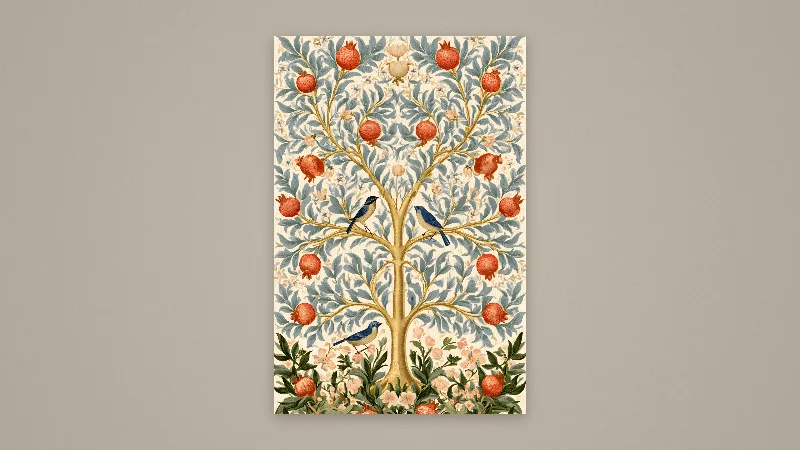 The Morris Tree of Life — Samsung Frame TV art, 3840 × 2160