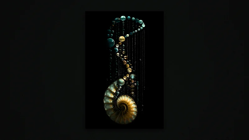 The Nautilus Cipher — Samsung Frame TV art, 3840 × 2160