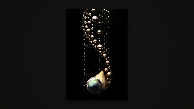 The Primordial Pearl — Samsung Frame TV art, 3840 × 2160