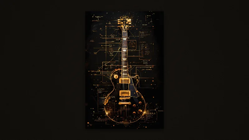 The Resonance Guitar — Samsung Frame TV art, 3840 × 2160