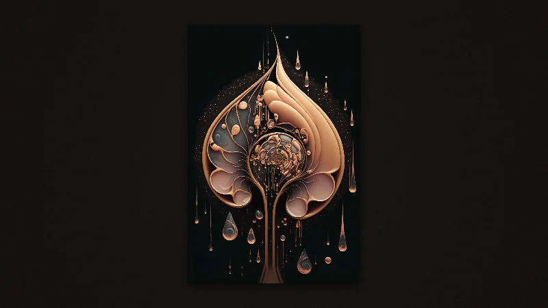 The Rose Gold Chrysalis — Samsung Frame TV art, 3840 × 2160