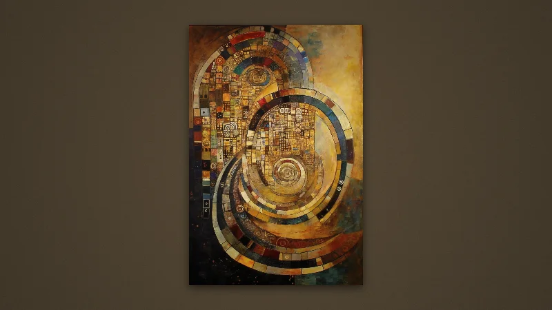 The Tessellated Spiral — Samsung Frame TV art, 3840 × 2160