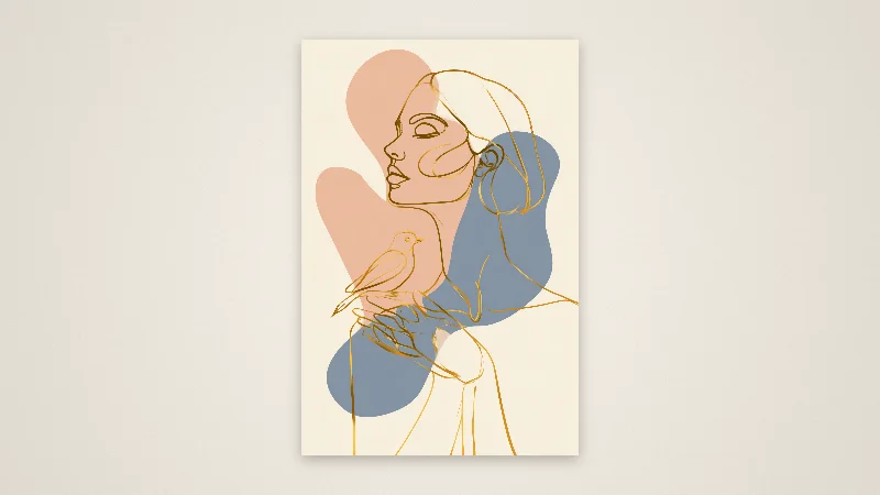 The Woman with a Bird — Samsung Frame TV art, 3840 × 2160