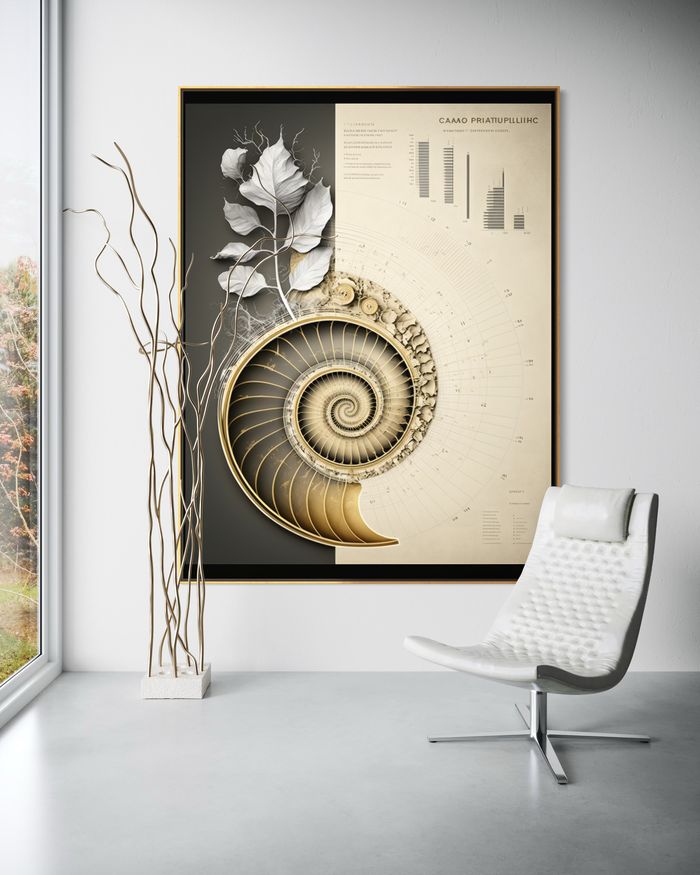 The Botanical Schematic of Growth en tirage encadré sur un mur blanc – tableau botanique, affiche Blueprint par RAGANA Design
