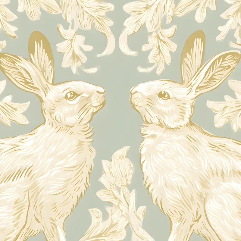 Brother Rabbit in Gold — detail