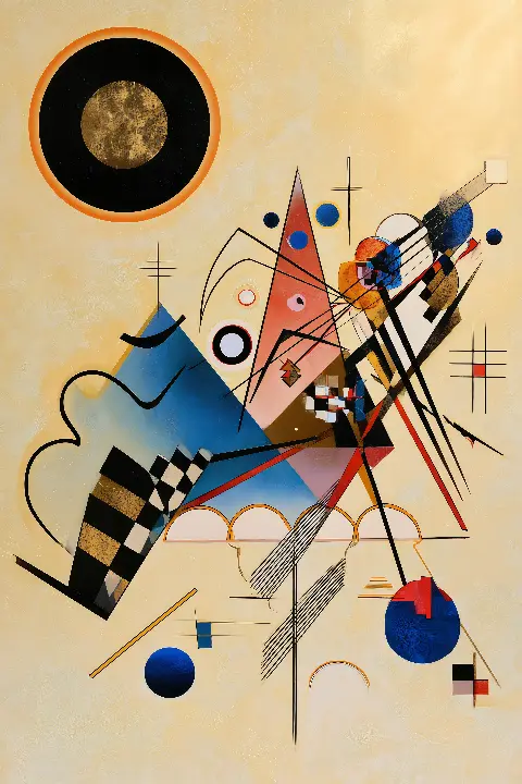 Composition VIII in Gold, collection Abstract Masters in Gold — art mural Fibonacci sur le nombre d’or par RAGANA Design