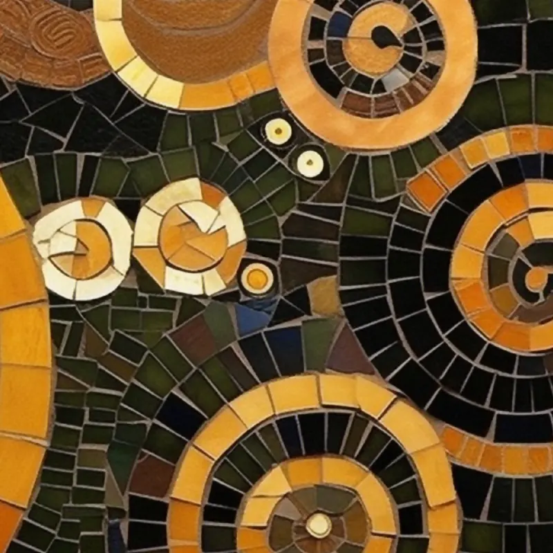 Emerald Night Spirals — Detail
