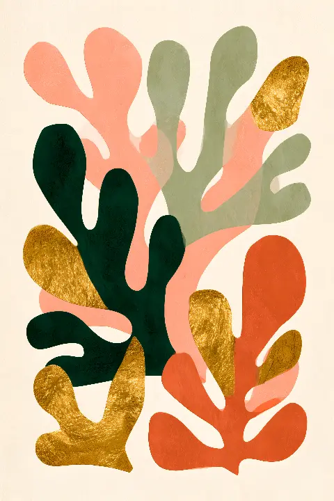 Golden Cut-Outs, collection Pastel Masters — art mural Fibonacci sur le nombre d’or par RAGANA Design