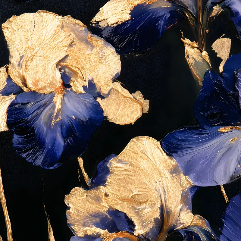 Golden Irises — detail