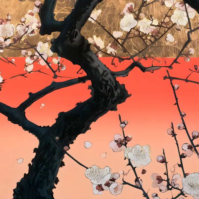 The Golden Plum Garden — detalhe