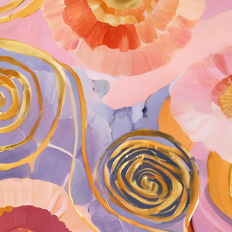 Rosettes in Gold — detail